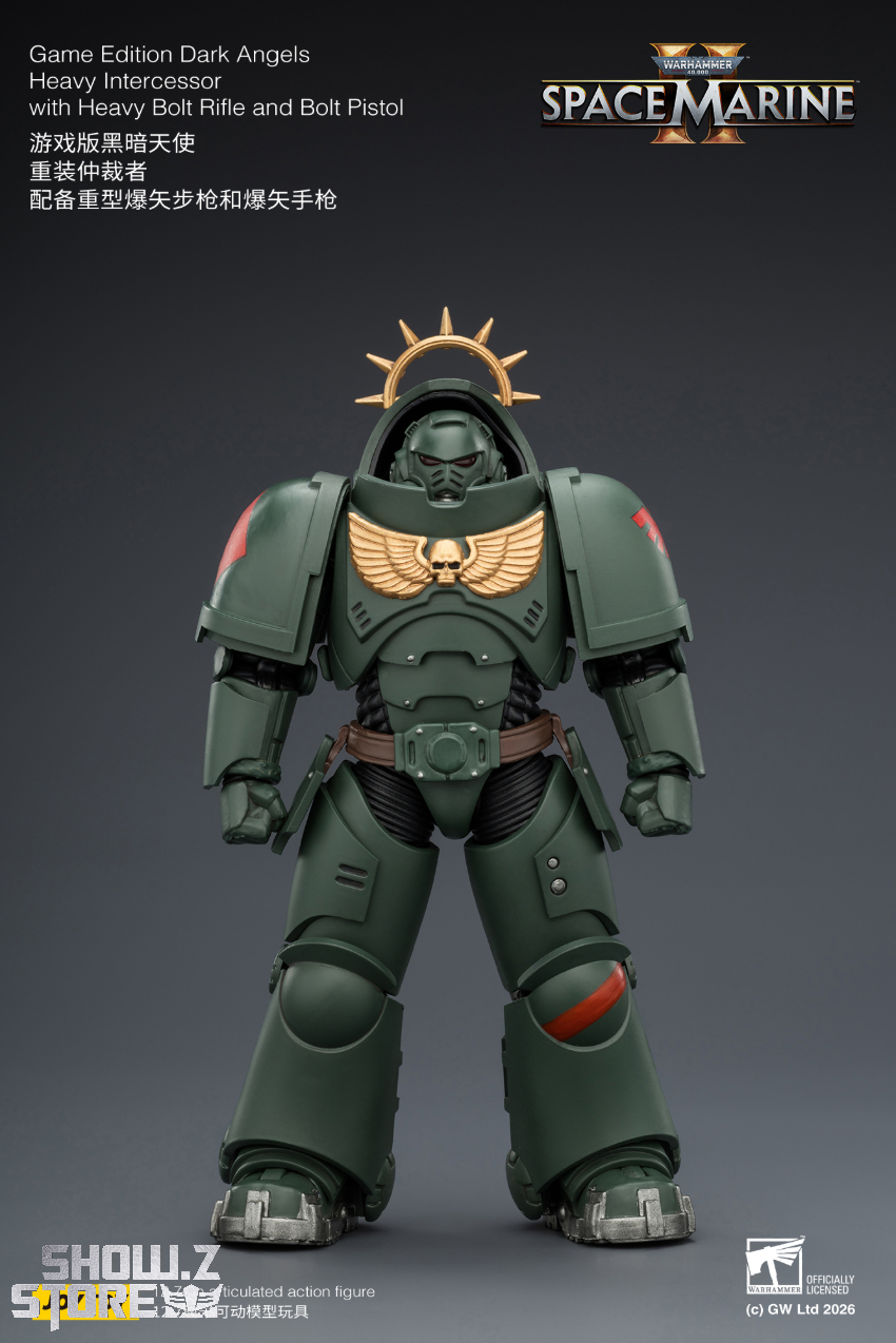 JoyToy JT03684 1/18 Warhammer 40K Game Edition Dark Angels Heavy Intercessor with Heavy Bolt Rifle and Bolt Pistol - View 1 JoyToy JT03684 1/18 Warhammer 40K Game Edition Dark Angels Heavy Intercessor with Heavy Bolt Rifle and Bolt Pistol - View 1