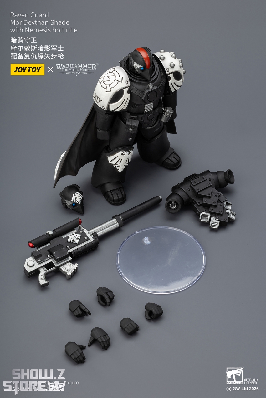 JoyToy JT03967 1/18 Warhammer The Horus Heresy Raven Guard Mor Deythan Shade with Nemesis bolt rifle - View 9 JoyToy JT03967 1/18 Warhammer The Horus Heresy Raven Guard Mor Deythan Shade with Nemesis bolt rifle - View 9