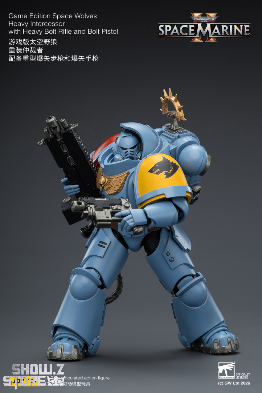 JoyToy JT03646 1/18 Warhammer 40K Game Edition Space Wolves Heavy Intercessor with Heavy Bolt Rifle and Bolt Pistol - View 8 JoyToy JT03646 1/18 Warhammer 40K Game Edition Space Wolves Heavy Intercessor with Heavy Bolt Rifle and Bolt Pistol - View 8