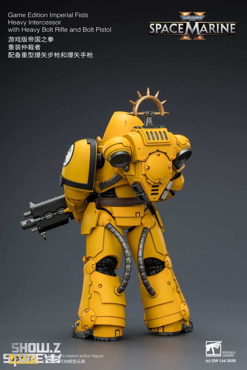 JoyToy JT03653 1/18 Warhammer 40K Game Edition Imperial Fists Heavy Intercessor with Heavy Bolt Rifle and Bolt Pistol - View 4 JoyToy JT03653 1/18 Warhammer 40K Game Edition Imperial Fists Heavy Intercessor with Heavy Bolt Rifle and Bolt Pistol - View 4