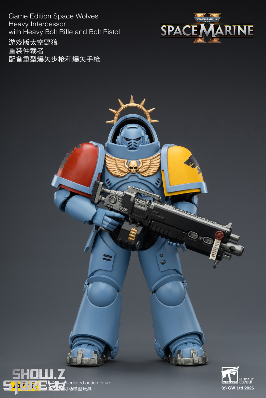 JoyToy JT03646 1/18 Warhammer 40K Game Edition Space Wolves Heavy Intercessor with Heavy Bolt Rifle and Bolt Pistol - View 2 JoyToy JT03646 1/18 Warhammer 40K Game Edition Space Wolves Heavy Intercessor with Heavy Bolt Rifle and Bolt Pistol - View 2