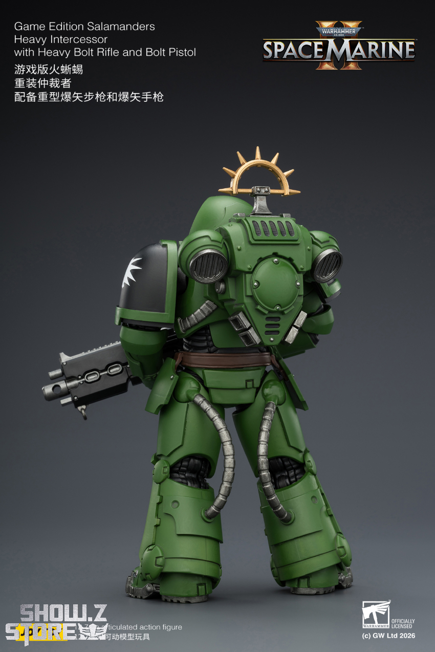 JoyToy JT03677 1/18 Warhammer 40K Game Edition Salamanders Heavy Intercessor with Heavy Bolt Rifle and Bolt Pistol - View 4 JoyToy JT03677 1/18 Warhammer 40K Game Edition Salamanders Heavy Intercessor with Heavy Bolt Rifle and Bolt Pistol - View 4