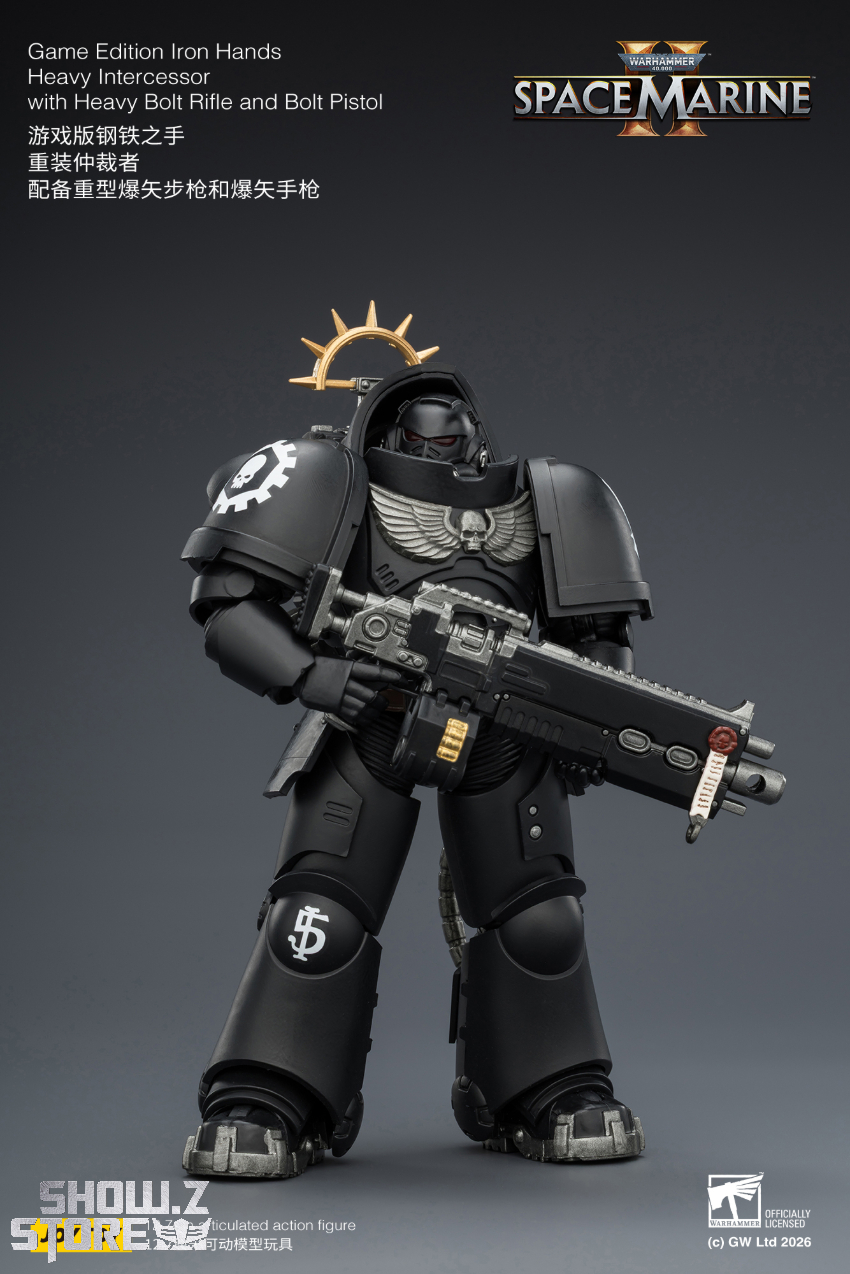 JoyToy JT03714 1/18 Warhammer 40K Game Edition Iron Hands Heavy Intercessor with Heavy Bolt Rifle and Bolt Pistol - View 3 JoyToy JT03714 1/18 Warhammer 40K Game Edition Iron Hands Heavy Intercessor with Heavy Bolt Rifle and Bolt Pistol - View 3