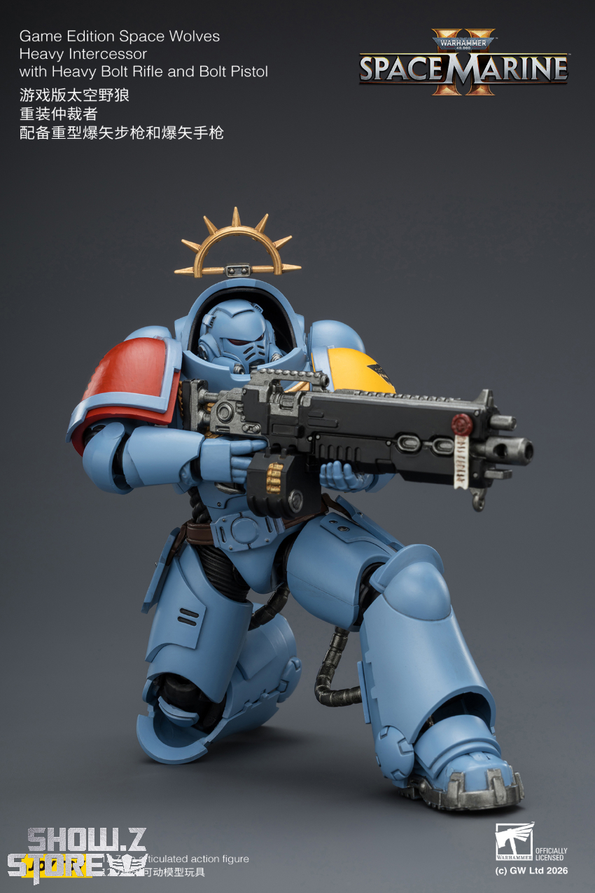 JoyToy JT03646 1/18 Warhammer 40K Game Edition Space Wolves Heavy Intercessor with Heavy Bolt Rifle and Bolt Pistol - View 5 JoyToy JT03646 1/18 Warhammer 40K Game Edition Space Wolves Heavy Intercessor with Heavy Bolt Rifle and Bolt Pistol - View 5