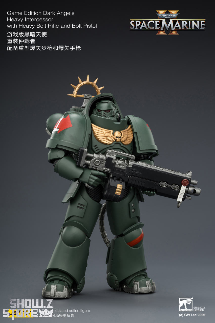JoyToy JT03684 1/18 Warhammer 40K Game Edition Dark Angels Heavy Intercessor with Heavy Bolt Rifle and Bolt Pistol - View 3 JoyToy JT03684 1/18 Warhammer 40K Game Edition Dark Angels Heavy Intercessor with Heavy Bolt Rifle and Bolt Pistol - View 3