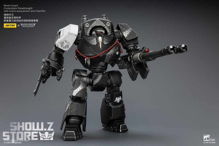 JoyToy JT04186 1/18 Warhammer The Horus Heresy Raven Guard Contemptor Dreadnought with Gravis autocannon and Chainfist - View 8 JoyToy JT04186 1/18 Warhammer The Horus Heresy Raven Guard Contemptor Dreadnought with Gravis autocannon and Chainfist - View 8