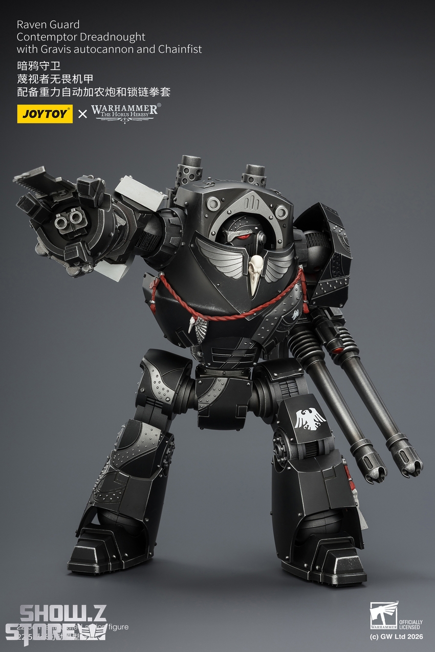 JoyToy JT04186 1/18 Warhammer The Horus Heresy Raven Guard Contemptor Dreadnought with Gravis autocannon and Chainfist - View 7 JoyToy JT04186 1/18 Warhammer The Horus Heresy Raven Guard Contemptor Dreadnought with Gravis autocannon and Chainfist - View 7