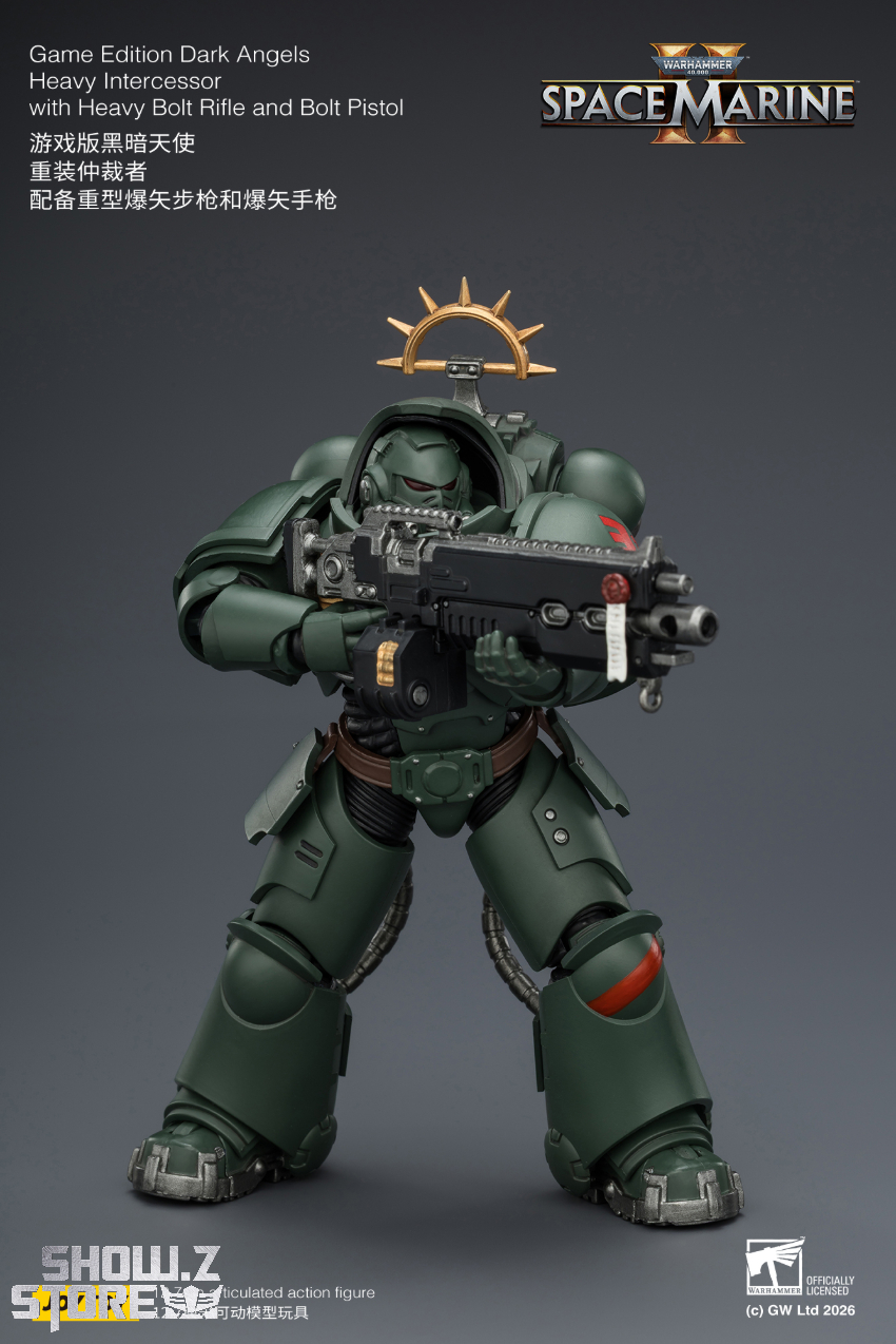 JoyToy JT03684 1/18 Warhammer 40K Game Edition Dark Angels Heavy Intercessor with Heavy Bolt Rifle and Bolt Pistol - View 8 JoyToy JT03684 1/18 Warhammer 40K Game Edition Dark Angels Heavy Intercessor with Heavy Bolt Rifle and Bolt Pistol - View 8