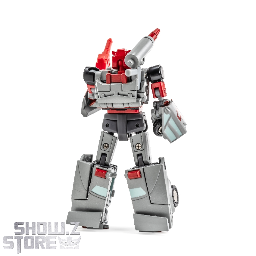 Robot mode showing articulation and combat accessories Robot mode showing articulation and combat accessories