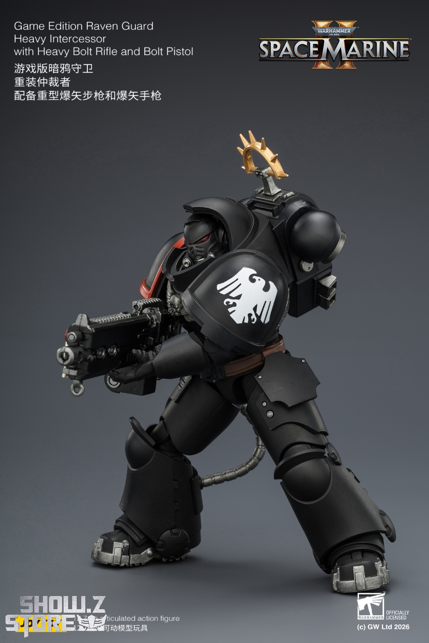 JoyToy JT03707 1/18 Warhammer 40K Game Edition Raven Guard Heavy Intercessor with Heavy Bolt Rifle and Bolt Pistol - View 6 JoyToy JT03707 1/18 Warhammer 40K Game Edition Raven Guard Heavy Intercessor with Heavy Bolt Rifle and Bolt Pistol - View 6