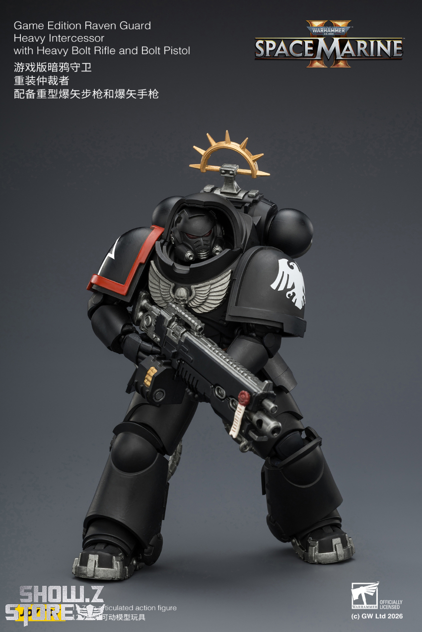 JoyToy JT03707 1/18 Warhammer 40K Game Edition Raven Guard Heavy Intercessor with Heavy Bolt Rifle and Bolt Pistol - View 5 JoyToy JT03707 1/18 Warhammer 40K Game Edition Raven Guard Heavy Intercessor with Heavy Bolt Rifle and Bolt Pistol - View 5
