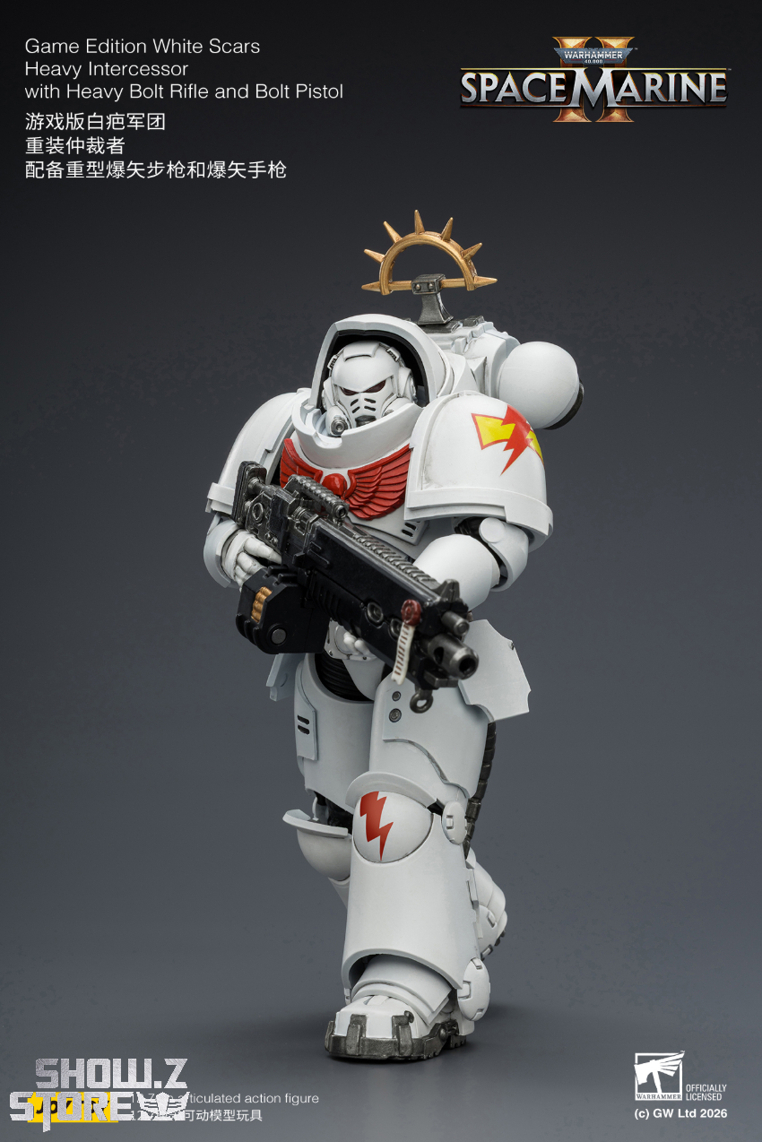 JoyToy JT03691 1/18 Warhammer 40K Game Edition White Scars Heavy Intercessor with Heavy Bolt Rifle and Bolt Pistol - View 6 JoyToy JT03691 1/18 Warhammer 40K Game Edition White Scars Heavy Intercessor with Heavy Bolt Rifle and Bolt Pistol - View 6