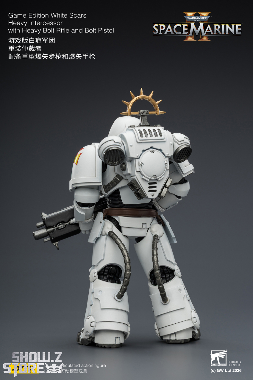 JoyToy JT03691 1/18 Warhammer 40K Game Edition White Scars Heavy Intercessor with Heavy Bolt Rifle and Bolt Pistol - View 4 JoyToy JT03691 1/18 Warhammer 40K Game Edition White Scars Heavy Intercessor with Heavy Bolt Rifle and Bolt Pistol - View 4