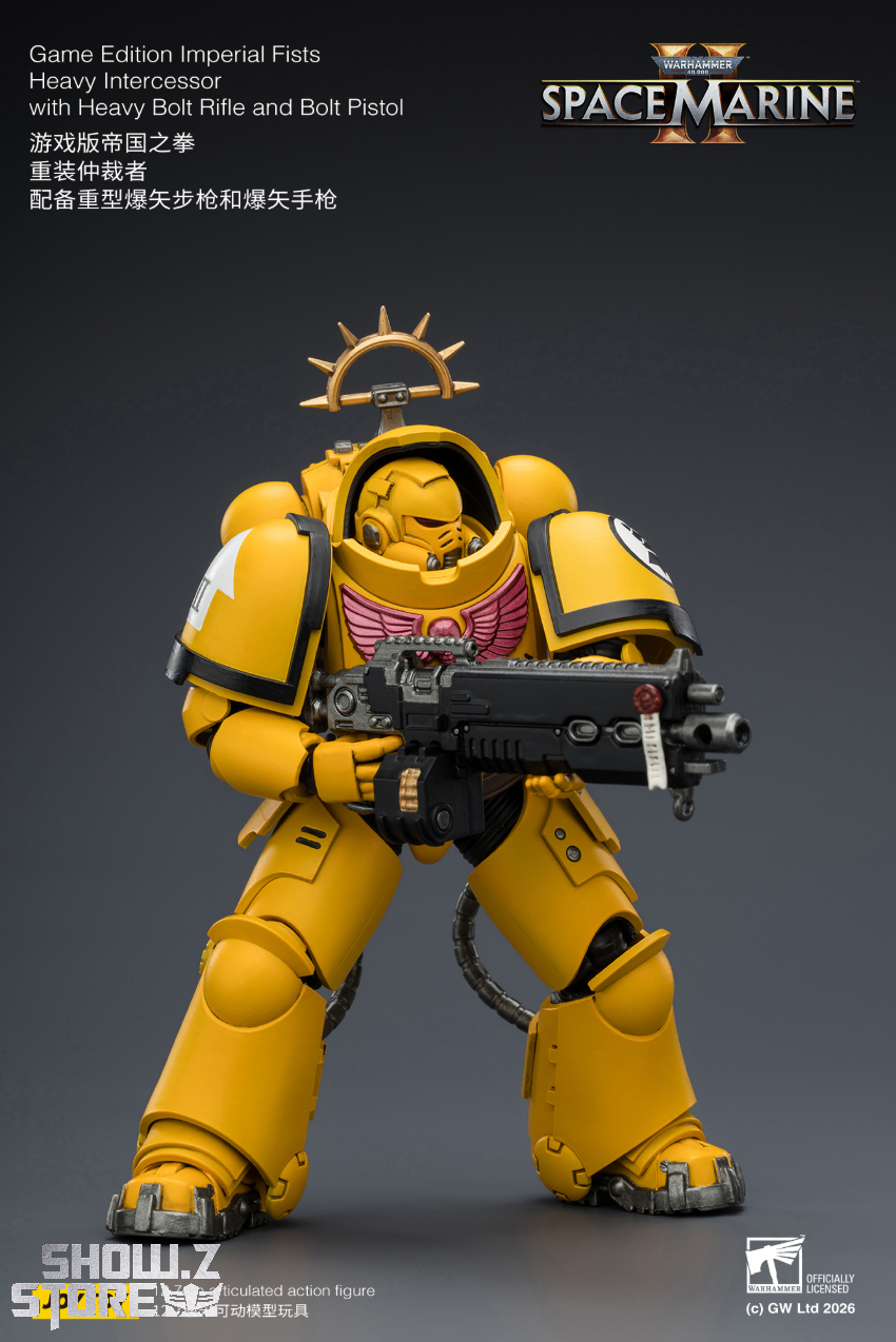 JoyToy JT03653 1/18 Warhammer 40K Game Edition Imperial Fists Heavy Intercessor with Heavy Bolt Rifle and Bolt Pistol - View 8 JoyToy JT03653 1/18 Warhammer 40K Game Edition Imperial Fists Heavy Intercessor with Heavy Bolt Rifle and Bolt Pistol - View 8