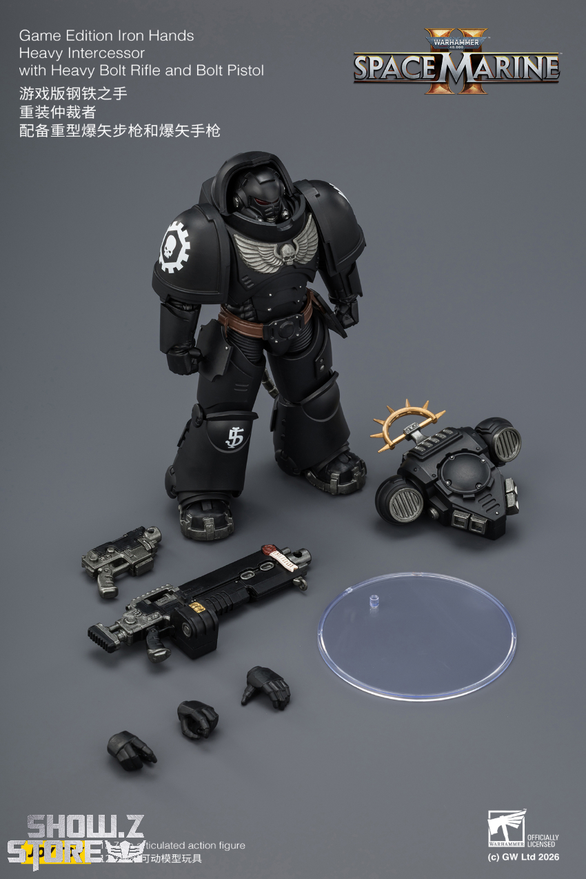 JoyToy JT03714 1/18 Warhammer 40K Game Edition Iron Hands Heavy Intercessor with Heavy Bolt Rifle and Bolt Pistol - View 9 JoyToy JT03714 1/18 Warhammer 40K Game Edition Iron Hands Heavy Intercessor with Heavy Bolt Rifle and Bolt Pistol - View 9