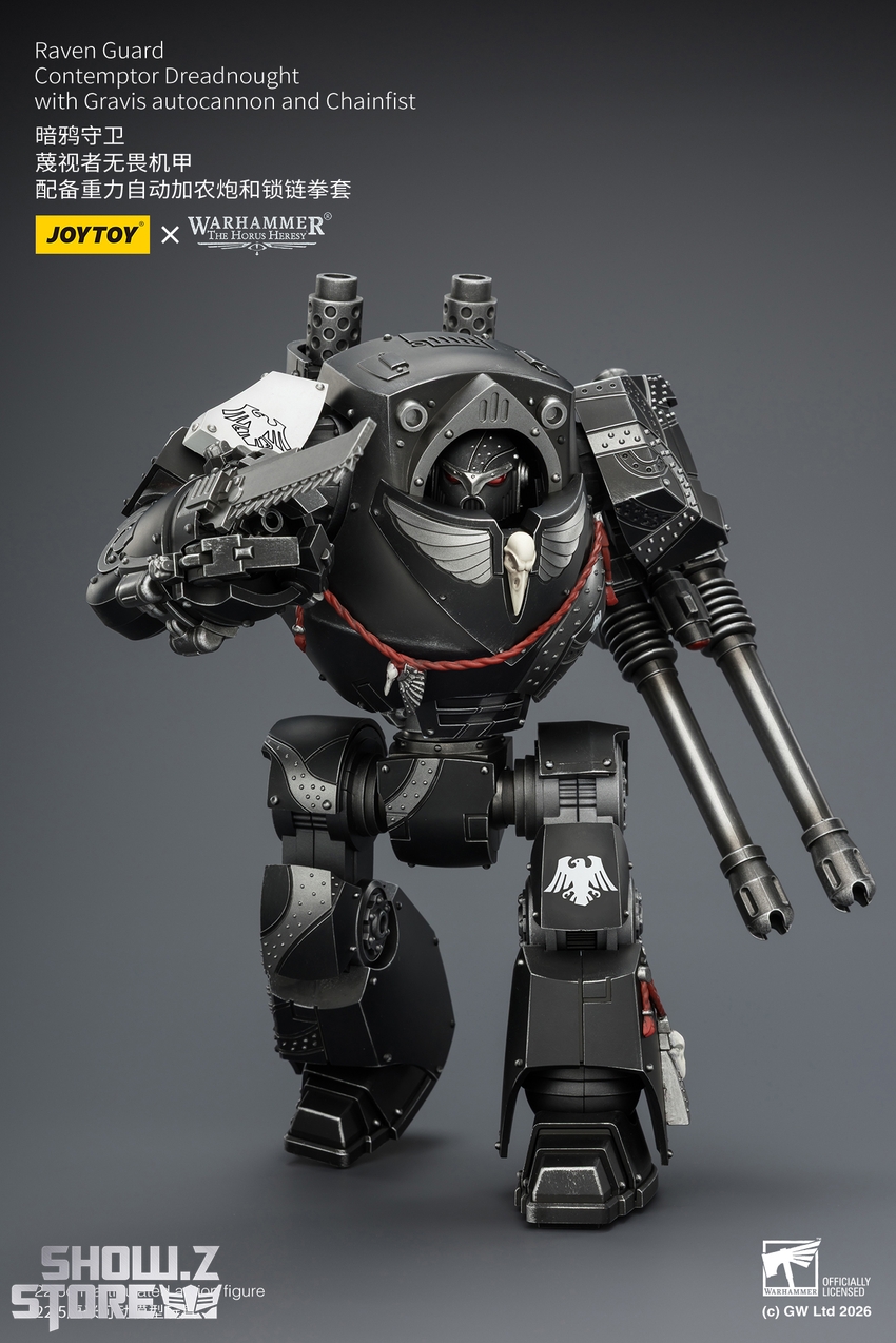 JoyToy JT04186 1/18 Warhammer The Horus Heresy Raven Guard Contemptor Dreadnought with Gravis autocannon and Chainfist - View 5 JoyToy JT04186 1/18 Warhammer The Horus Heresy Raven Guard Contemptor Dreadnought with Gravis autocannon and Chainfist - View 5