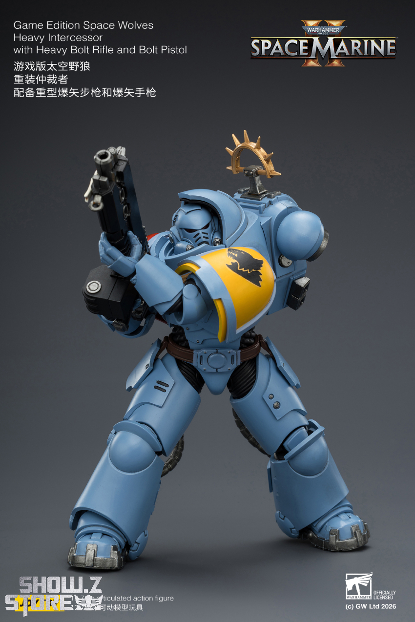 JoyToy JT03646 1/18 Warhammer 40K Game Edition Space Wolves Heavy Intercessor with Heavy Bolt Rifle and Bolt Pistol - View 7 JoyToy JT03646 1/18 Warhammer 40K Game Edition Space Wolves Heavy Intercessor with Heavy Bolt Rifle and Bolt Pistol - View 7