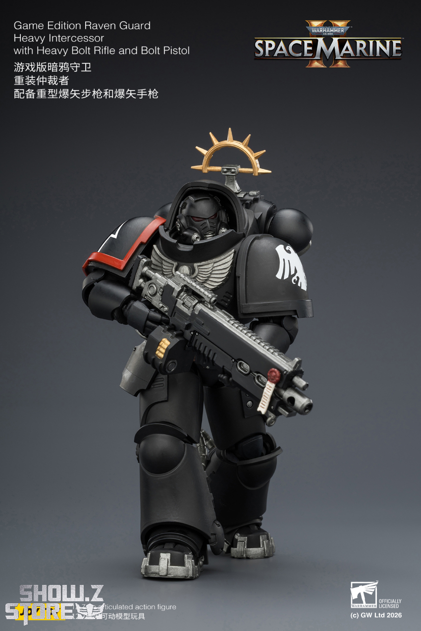JoyToy JT03707 1/18 Warhammer 40K Game Edition Raven Guard Heavy Intercessor with Heavy Bolt Rifle and Bolt Pistol - View 7 JoyToy JT03707 1/18 Warhammer 40K Game Edition Raven Guard Heavy Intercessor with Heavy Bolt Rifle and Bolt Pistol - View 7