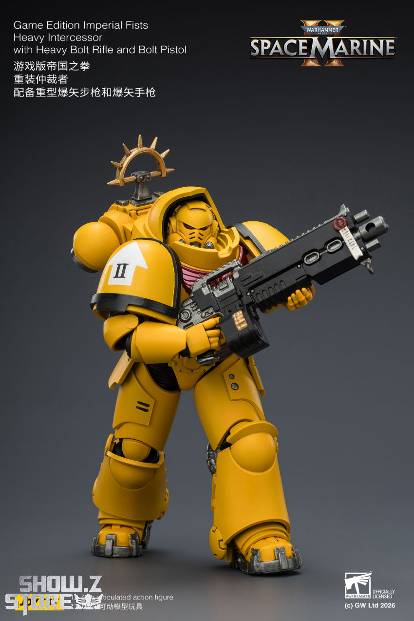 JoyToy JT03653 1/18 Warhammer 40K Game Edition Imperial Fists Heavy Intercessor with Heavy Bolt Rifle and Bolt Pistol - View 7 JoyToy JT03653 1/18 Warhammer 40K Game Edition Imperial Fists Heavy Intercessor with Heavy Bolt Rifle and Bolt Pistol - View 7