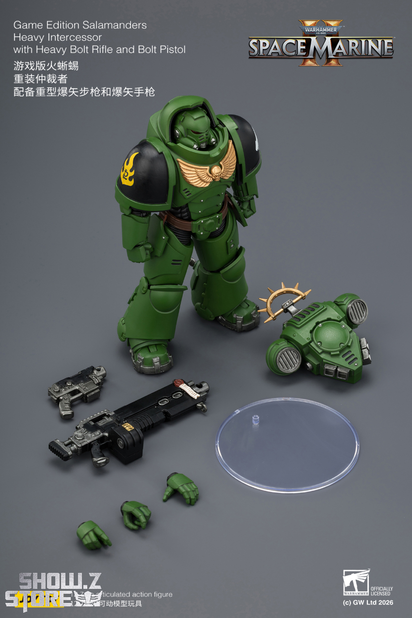 JoyToy JT03677 1/18 Warhammer 40K Game Edition Salamanders Heavy Intercessor with Heavy Bolt Rifle and Bolt Pistol - View 9 JoyToy JT03677 1/18 Warhammer 40K Game Edition Salamanders Heavy Intercessor with Heavy Bolt Rifle and Bolt Pistol - View 9