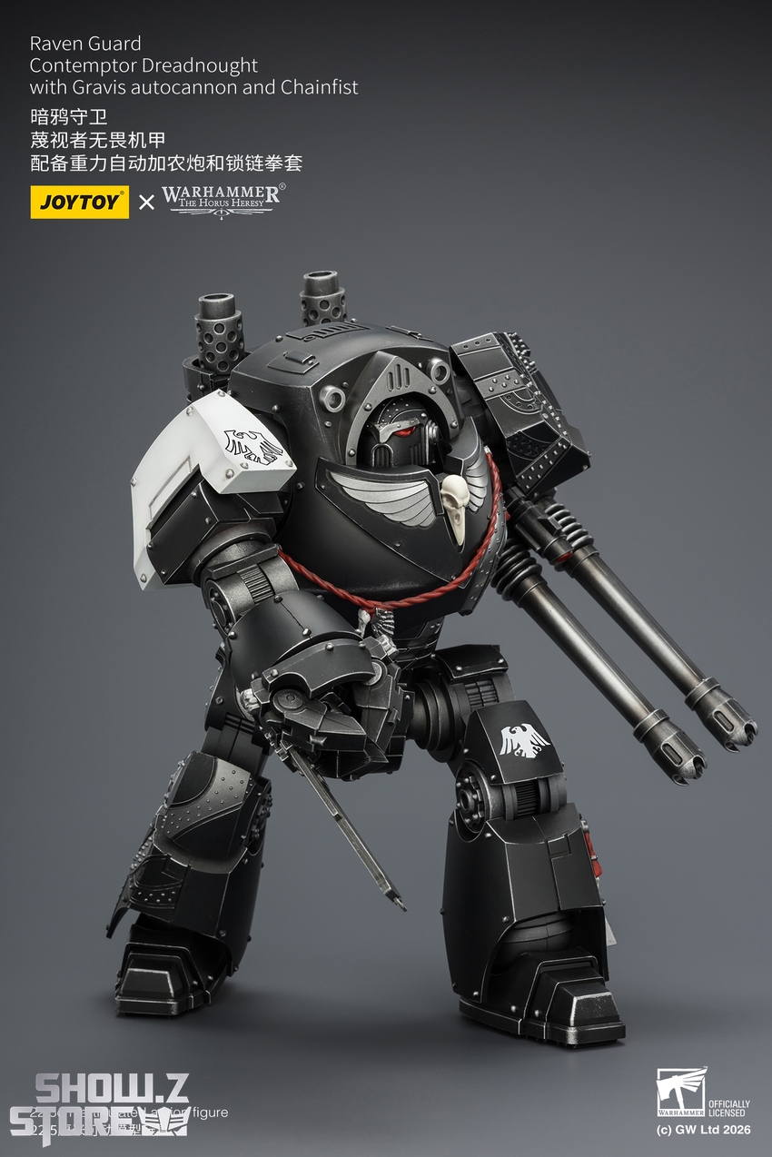 JoyToy JT04186 1/18 Warhammer The Horus Heresy Raven Guard Contemptor Dreadnought with Gravis autocannon and Chainfist - View 6 JoyToy JT04186 1/18 Warhammer The Horus Heresy Raven Guard Contemptor Dreadnought with Gravis autocannon and Chainfist - View 6