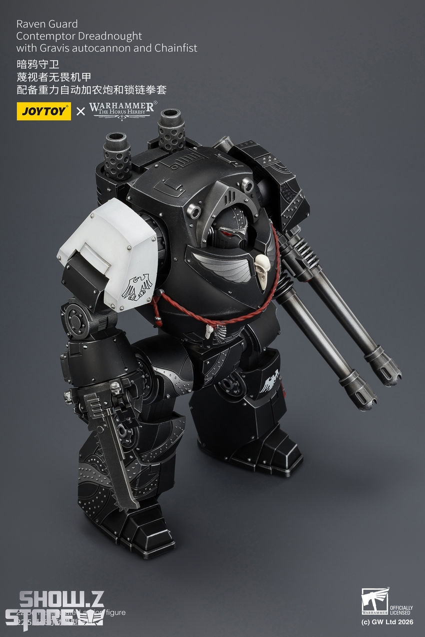 JoyToy JT04186 1/18 Warhammer The Horus Heresy Raven Guard Contemptor Dreadnought with Gravis autocannon and Chainfist - View 10 JoyToy JT04186 1/18 Warhammer The Horus Heresy Raven Guard Contemptor Dreadnought with Gravis autocannon and Chainfist - View 10