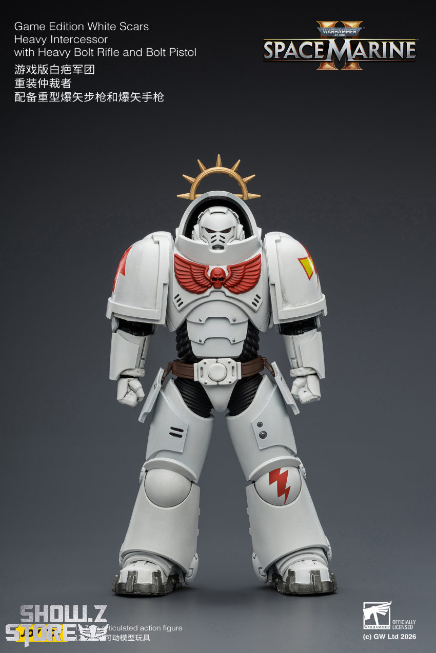 JoyToy JT03691 1/18 Warhammer 40K Game Edition White Scars Heavy Intercessor with Heavy Bolt Rifle and Bolt Pistol - View 1 JoyToy JT03691 1/18 Warhammer 40K Game Edition White Scars Heavy Intercessor with Heavy Bolt Rifle and Bolt Pistol - View 1