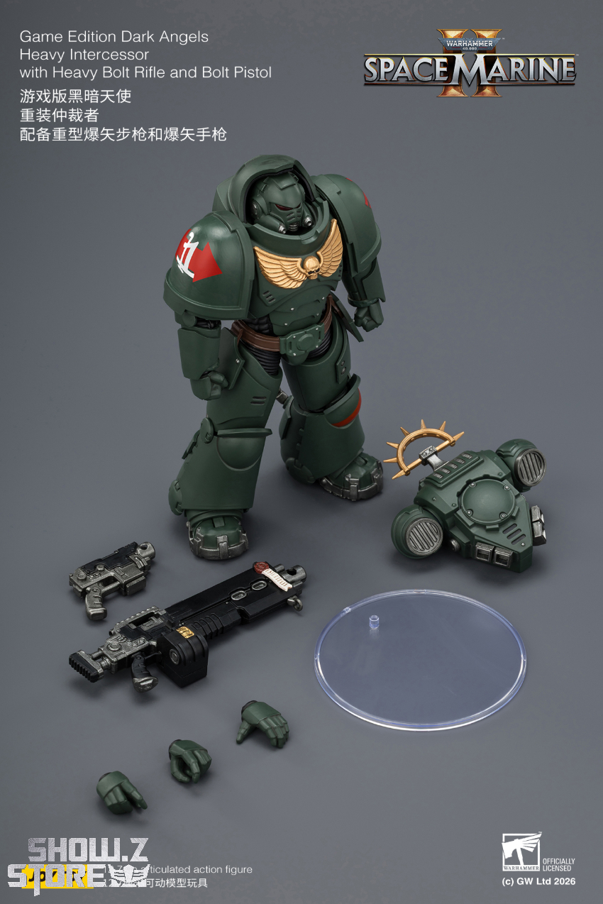 JoyToy JT03684 1/18 Warhammer 40K Game Edition Dark Angels Heavy Intercessor with Heavy Bolt Rifle and Bolt Pistol - View 11 JoyToy JT03684 1/18 Warhammer 40K Game Edition Dark Angels Heavy Intercessor with Heavy Bolt Rifle and Bolt Pistol - View 11