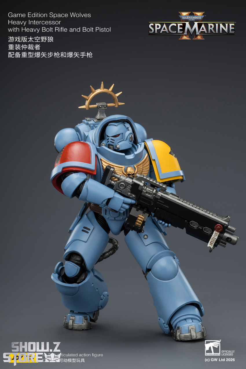 JoyToy JT03646 1/18 Warhammer 40K Game Edition Space Wolves Heavy Intercessor with Heavy Bolt Rifle and Bolt Pistol - View 6 JoyToy JT03646 1/18 Warhammer 40K Game Edition Space Wolves Heavy Intercessor with Heavy Bolt Rifle and Bolt Pistol - View 6