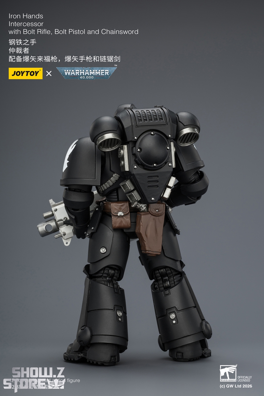 JoyToy JT03837 1/18 Warhammer 40K Iron Hands Intercessor with Bolt Rifle, Bolt Pistol and Chainsword - View 4 JoyToy JT03837 1/18 Warhammer 40K Iron Hands Intercessor with Bolt Rifle, Bolt Pistol and Chainsword - View 4