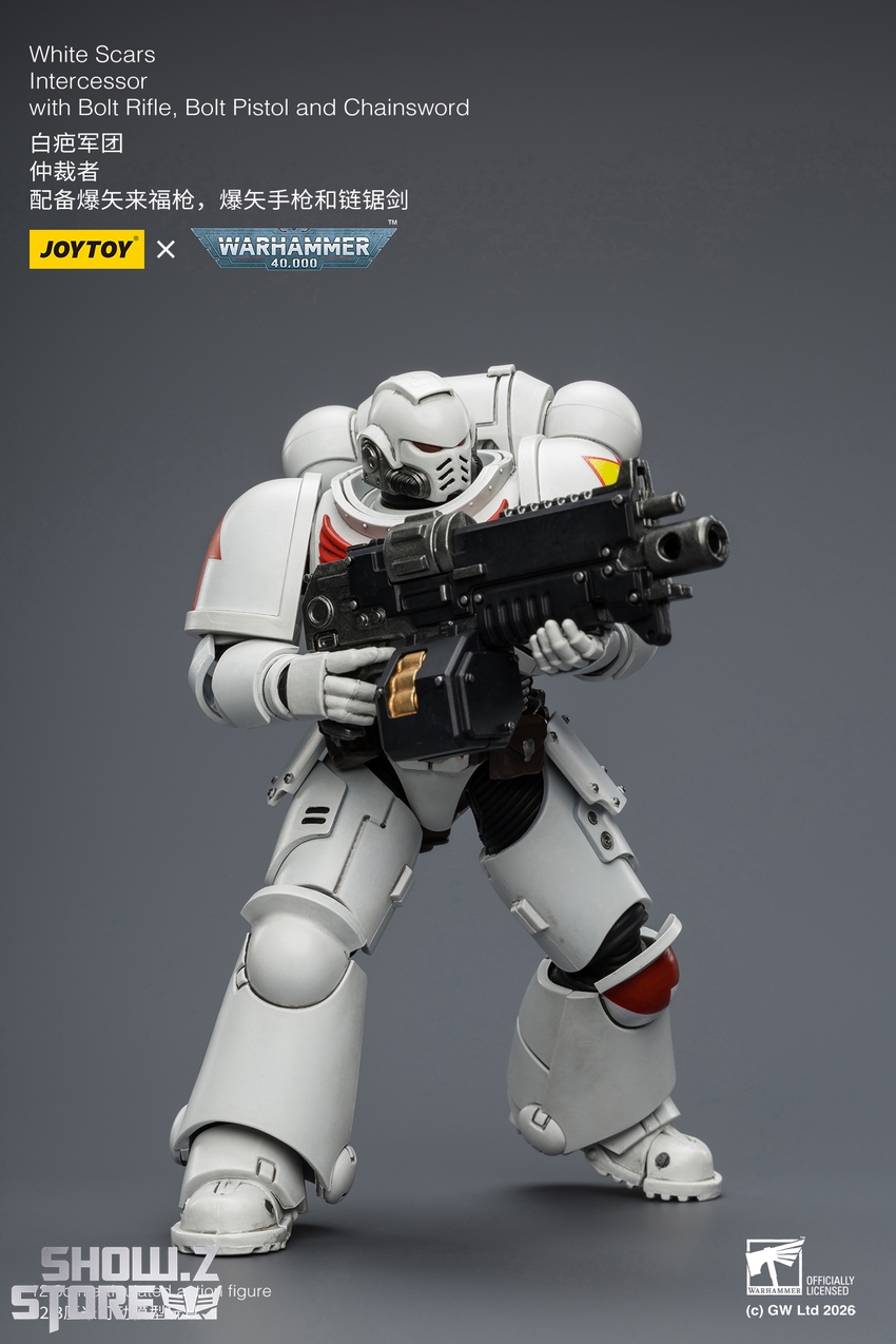 JoyToy JT03882 1/18 Warhammer 40K White Scars Intercessor with Bolt Rifle, Bolt Pistol and Chainsword - View 5 JoyToy JT03882 1/18 Warhammer 40K White Scars Intercessor with Bolt Rifle, Bolt Pistol and Chainsword - View 5