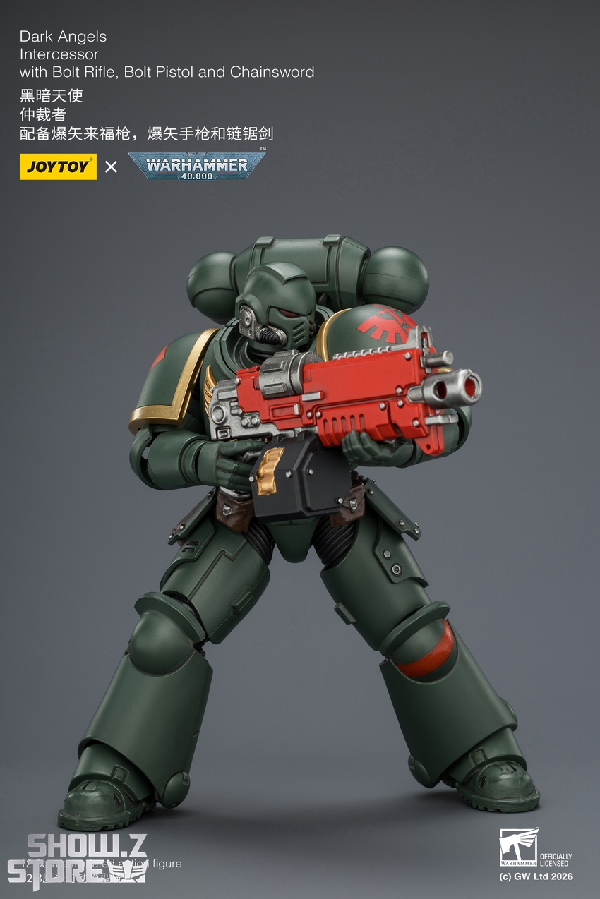 JoyToy JT03868 1/18 Warhammer 40K Dark Angels Intercessor with Bolt Rifle, Bolt Pistol and Chainsword - View 6 JoyToy JT03868 1/18 Warhammer 40K Dark Angels Intercessor with Bolt Rifle, Bolt Pistol and Chainsword - View 6