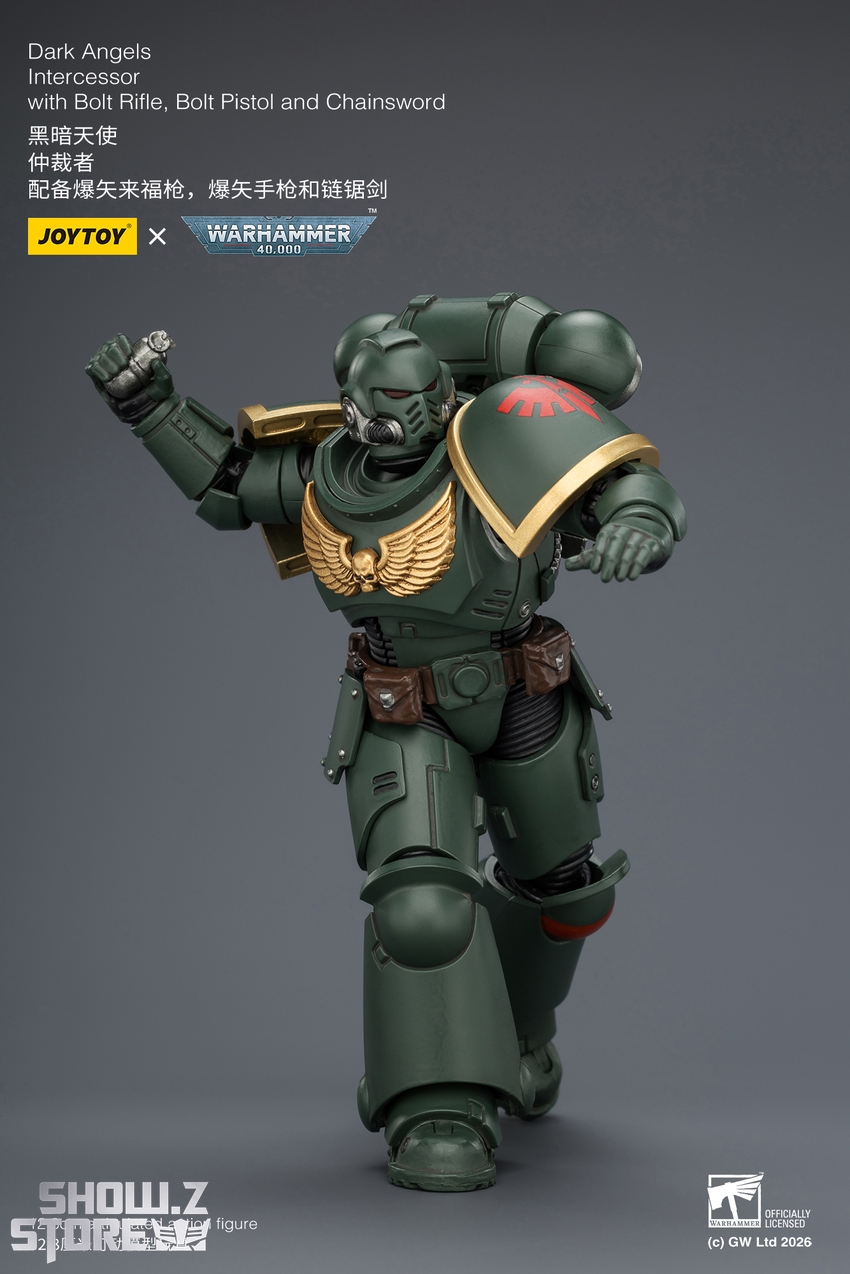 JoyToy JT03868 1/18 Warhammer 40K Dark Angels Intercessor with Bolt Rifle, Bolt Pistol and Chainsword - View 8 JoyToy JT03868 1/18 Warhammer 40K Dark Angels Intercessor with Bolt Rifle, Bolt Pistol and Chainsword - View 8