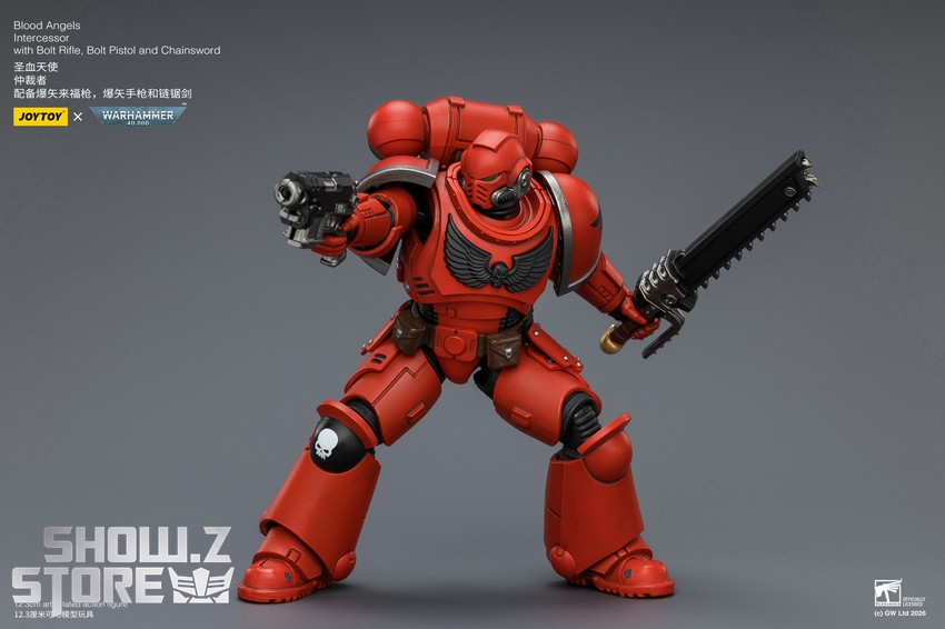 JoyToy JT03820 1/18 Warhammer 40K Blood Angels Intercessor with Bolt Rifle, Bolt Pistol and Chainsword - View 9 JoyToy JT03820 1/18 Warhammer 40K Blood Angels Intercessor with Bolt Rifle, Bolt Pistol and Chainsword - View 9