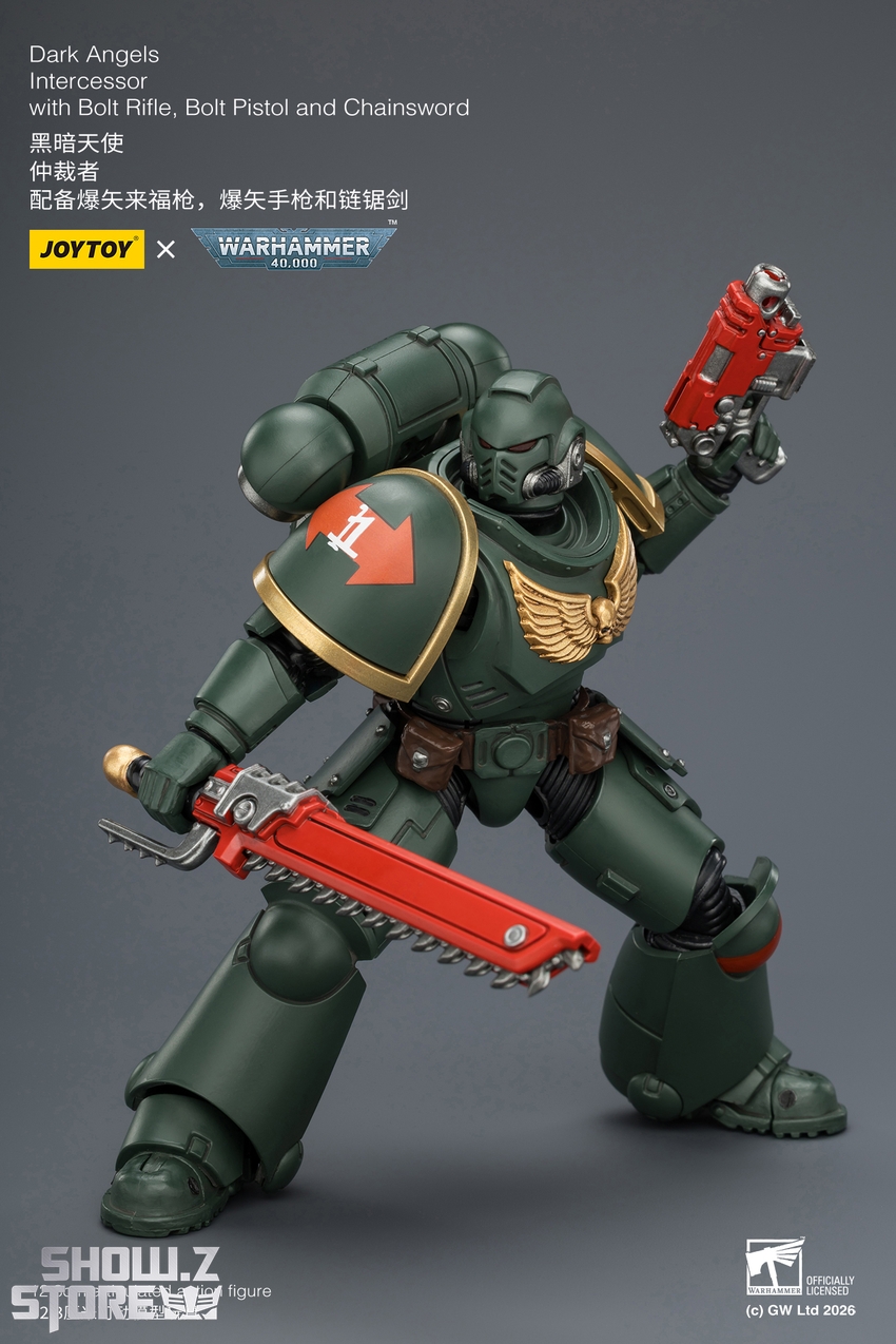 JoyToy JT03868 1/18 Warhammer 40K Dark Angels Intercessor with Bolt Rifle, Bolt Pistol and Chainsword - View 9 JoyToy JT03868 1/18 Warhammer 40K Dark Angels Intercessor with Bolt Rifle, Bolt Pistol and Chainsword - View 9