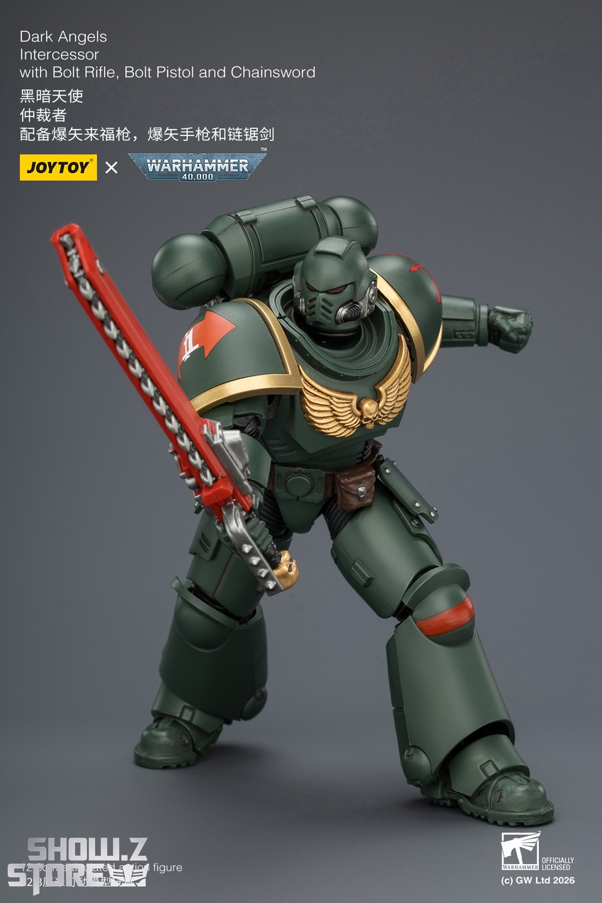JoyToy JT03868 1/18 Warhammer 40K Dark Angels Intercessor with Bolt Rifle, Bolt Pistol and Chainsword - View 7 JoyToy JT03868 1/18 Warhammer 40K Dark Angels Intercessor with Bolt Rifle, Bolt Pistol and Chainsword - View 7