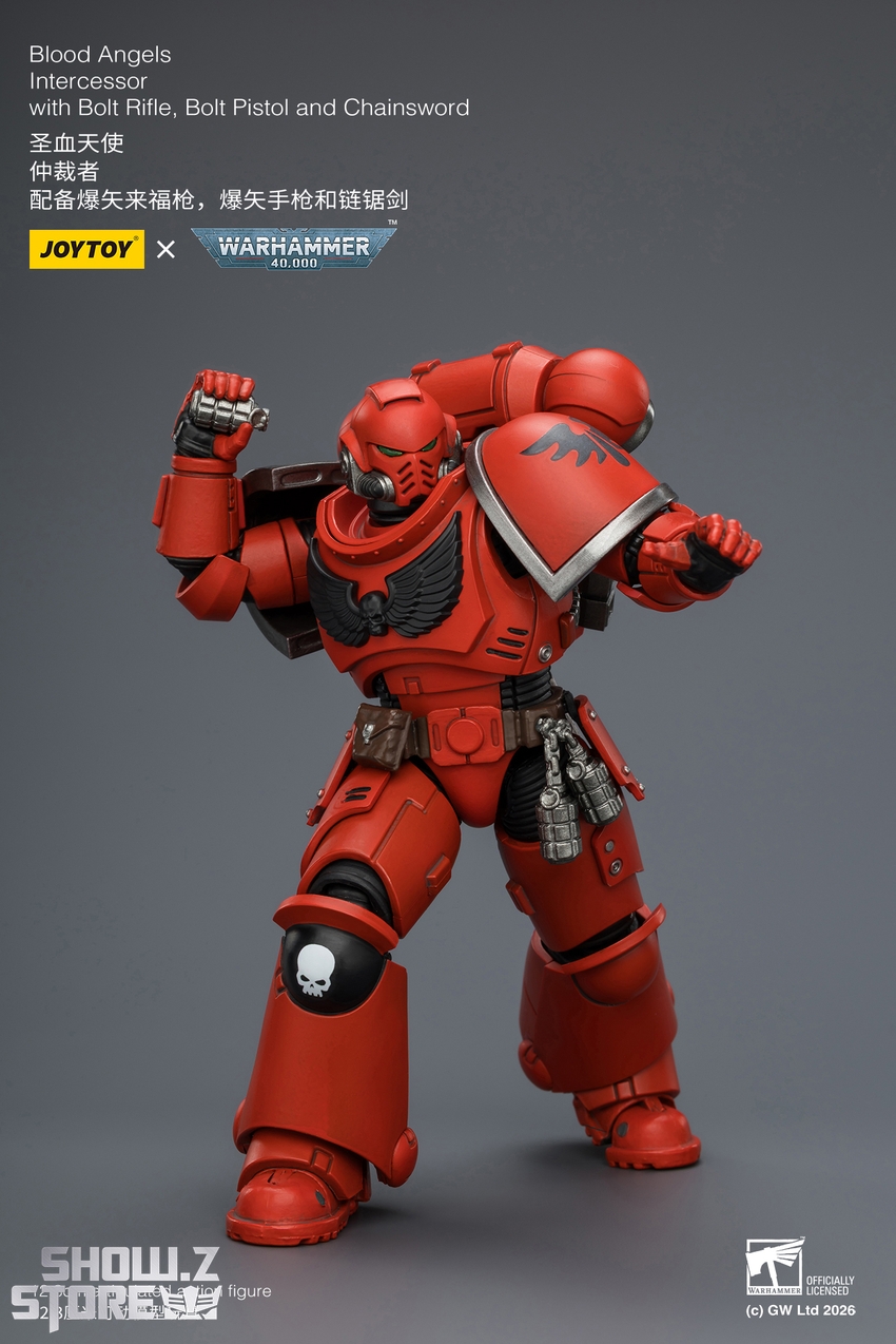 JoyToy JT03820 1/18 Warhammer 40K Blood Angels Intercessor with Bolt Rifle, Bolt Pistol and Chainsword - View 7 JoyToy JT03820 1/18 Warhammer 40K Blood Angels Intercessor with Bolt Rifle, Bolt Pistol and Chainsword - View 7