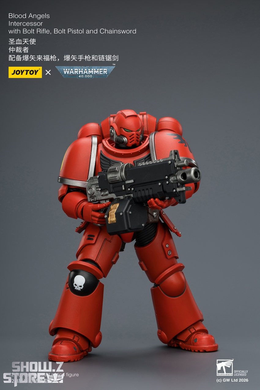 JoyToy JT03820 1/18 Warhammer 40K Blood Angels Intercessor with Bolt Rifle, Bolt Pistol and Chainsword - View 5 JoyToy JT03820 1/18 Warhammer 40K Blood Angels Intercessor with Bolt Rifle, Bolt Pistol and Chainsword - View 5