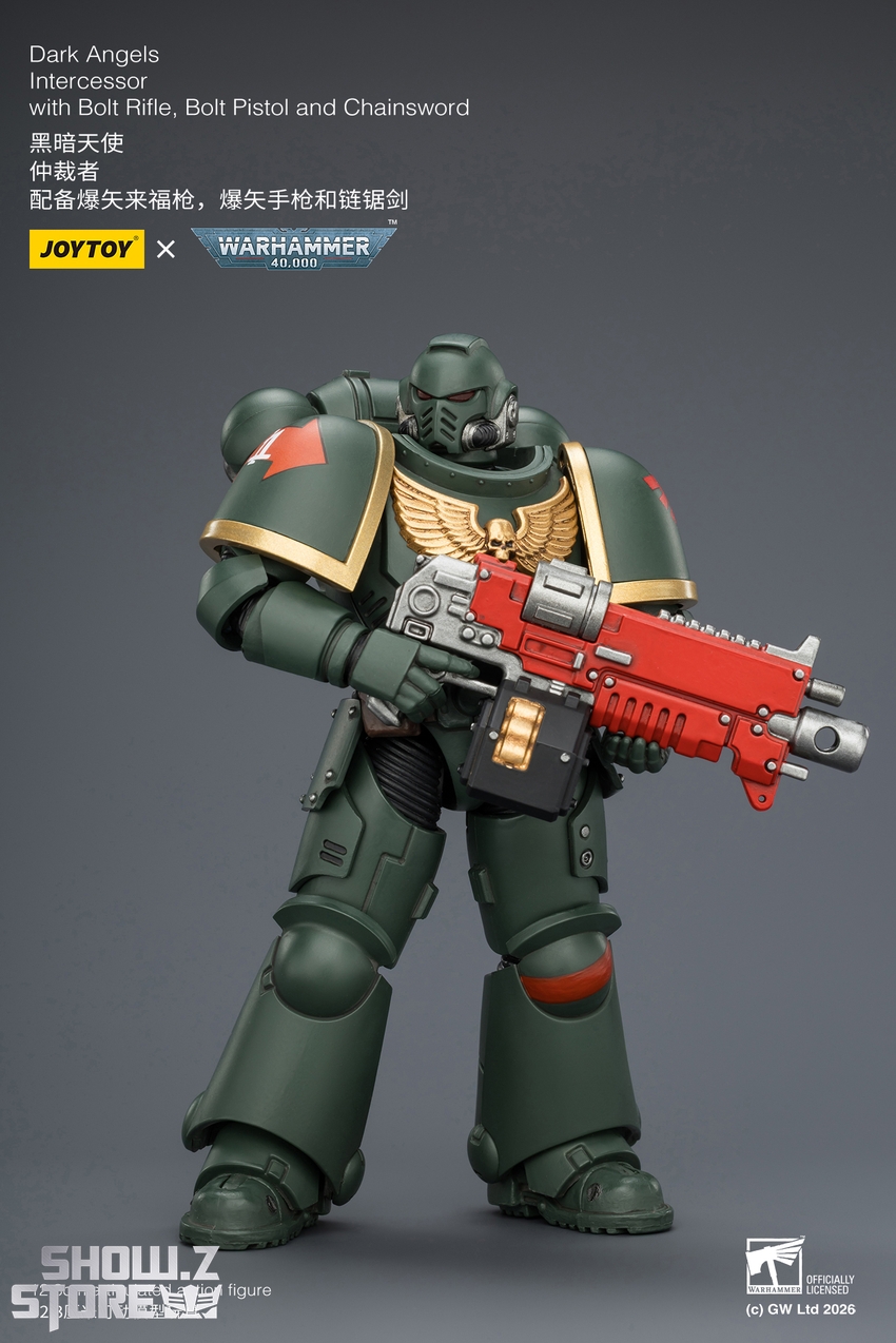 JoyToy JT03868 1/18 Warhammer 40K Dark Angels Intercessor with Bolt Rifle, Bolt Pistol and Chainsword - View 3 JoyToy JT03868 1/18 Warhammer 40K Dark Angels Intercessor with Bolt Rifle, Bolt Pistol and Chainsword - View 3