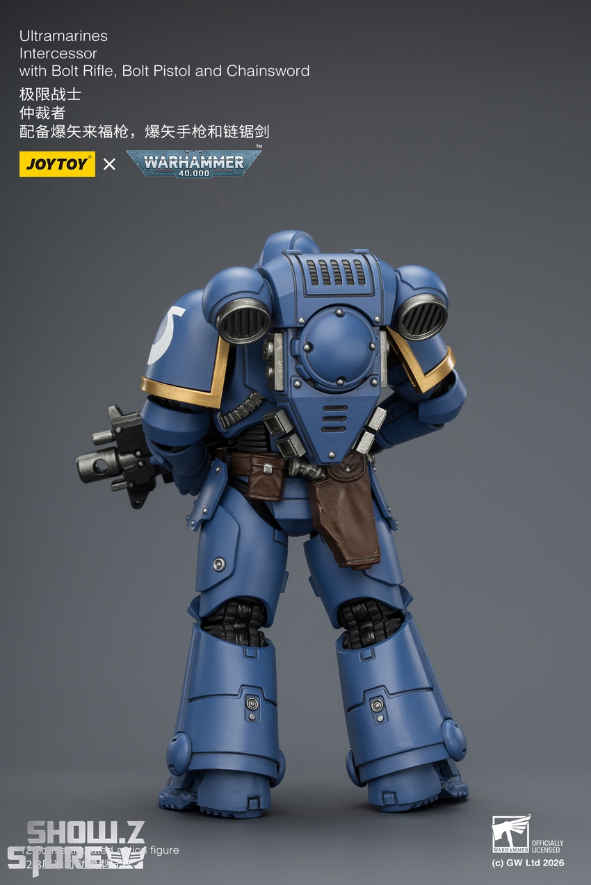 JoyToy JT03813 1/18 Warhammer 40K Ultramarines Intercessor with Bolt Rifle, Bolt Pistol and Chainsword - View 4 JoyToy JT03813 1/18 Warhammer 40K Ultramarines Intercessor with Bolt Rifle, Bolt Pistol and Chainsword - View 4