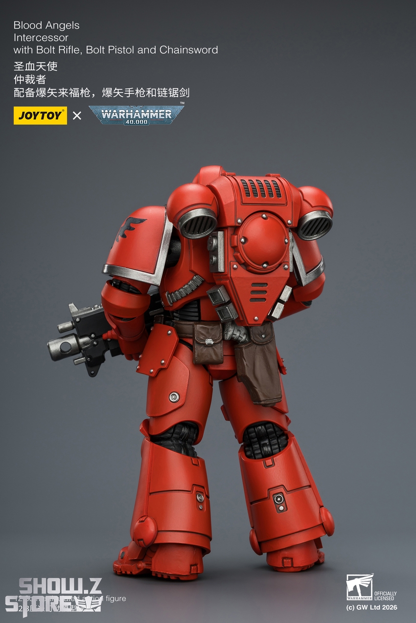 JoyToy JT03820 1/18 Warhammer 40K Blood Angels Intercessor with Bolt Rifle, Bolt Pistol and Chainsword - View 4 JoyToy JT03820 1/18 Warhammer 40K Blood Angels Intercessor with Bolt Rifle, Bolt Pistol and Chainsword - View 4