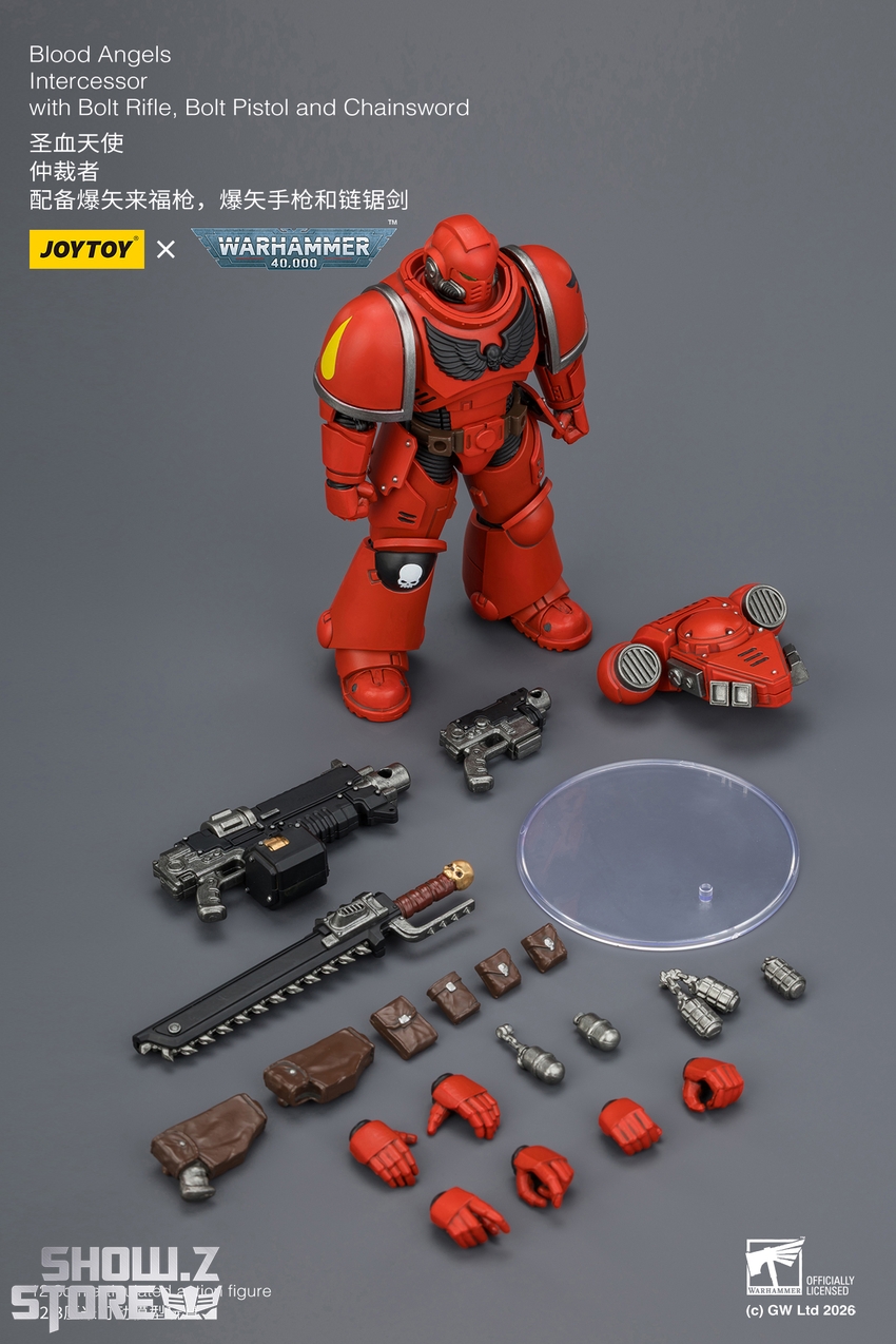 JoyToy JT03820 1/18 Warhammer 40K Blood Angels Intercessor with Bolt Rifle, Bolt Pistol and Chainsword - View 10 JoyToy JT03820 1/18 Warhammer 40K Blood Angels Intercessor with Bolt Rifle, Bolt Pistol and Chainsword - View 10