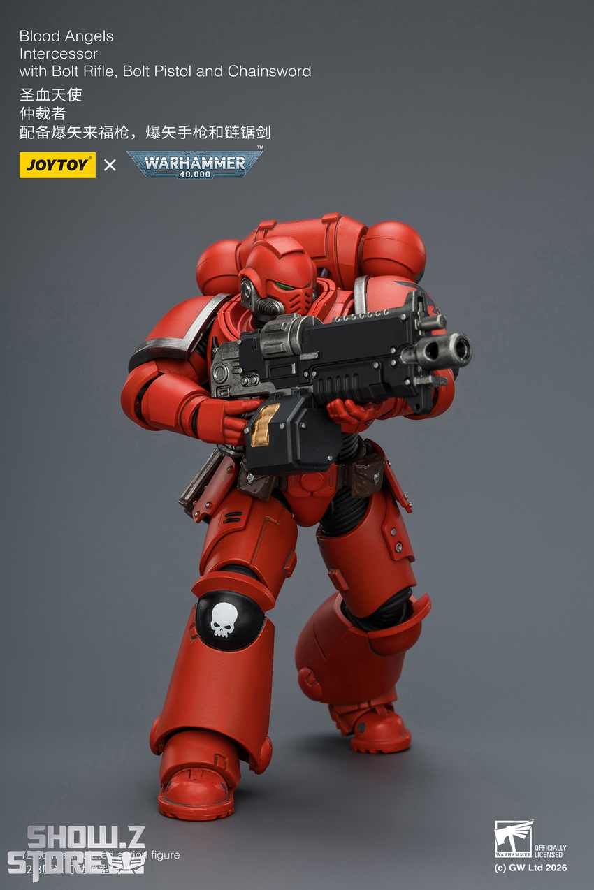 JoyToy JT03820 1/18 Warhammer 40K Blood Angels Intercessor with Bolt Rifle, Bolt Pistol and Chainsword - View 8 JoyToy JT03820 1/18 Warhammer 40K Blood Angels Intercessor with Bolt Rifle, Bolt Pistol and Chainsword - View 8