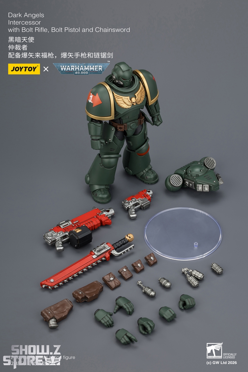 JoyToy JT03868 1/18 Warhammer 40K Dark Angels Intercessor with Bolt Rifle, Bolt Pistol and Chainsword - View 10 JoyToy JT03868 1/18 Warhammer 40K Dark Angels Intercessor with Bolt Rifle, Bolt Pistol and Chainsword - View 10