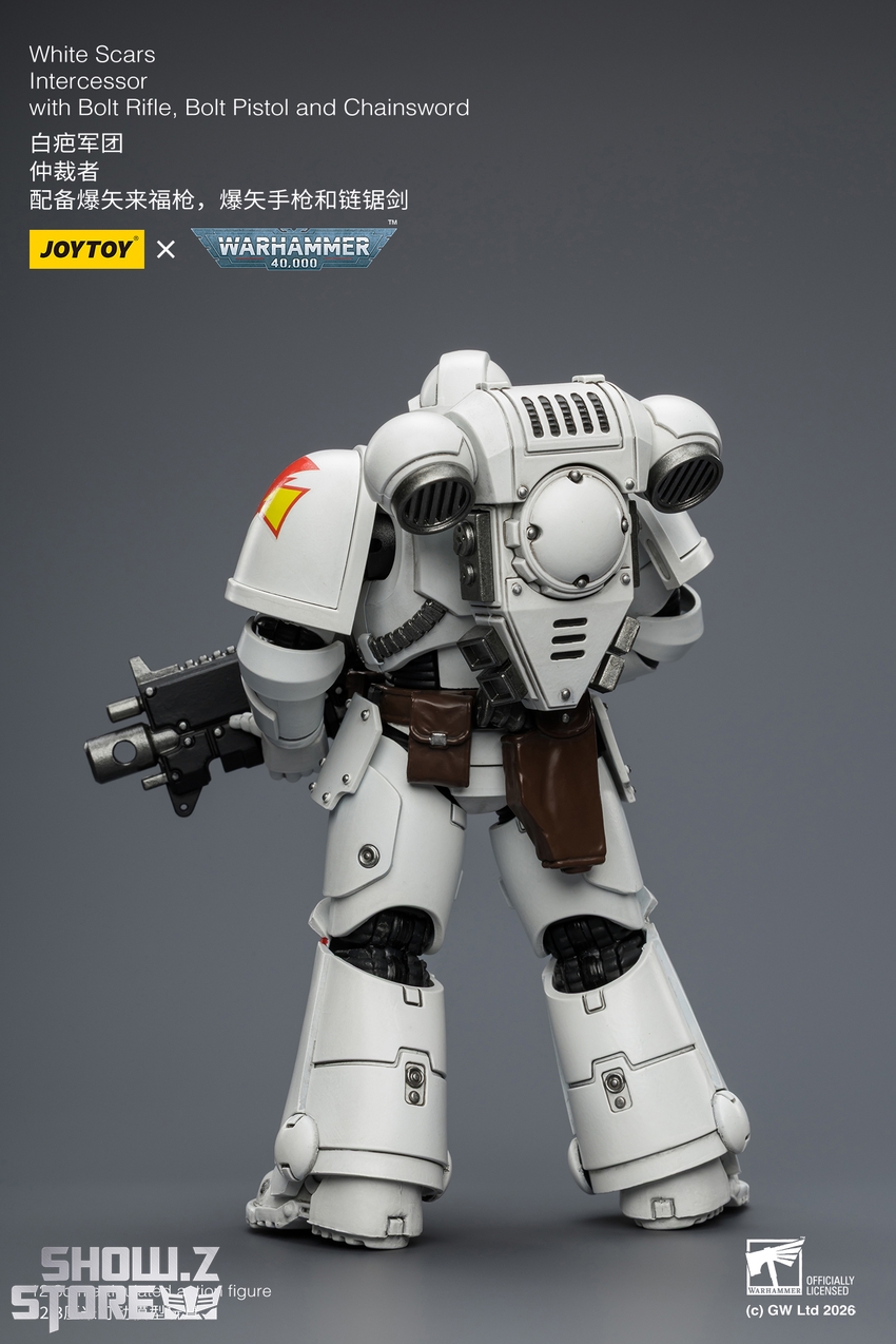 JoyToy JT03882 1/18 Warhammer 40K White Scars Intercessor with Bolt Rifle, Bolt Pistol and Chainsword - View 4 JoyToy JT03882 1/18 Warhammer 40K White Scars Intercessor with Bolt Rifle, Bolt Pistol and Chainsword - View 4