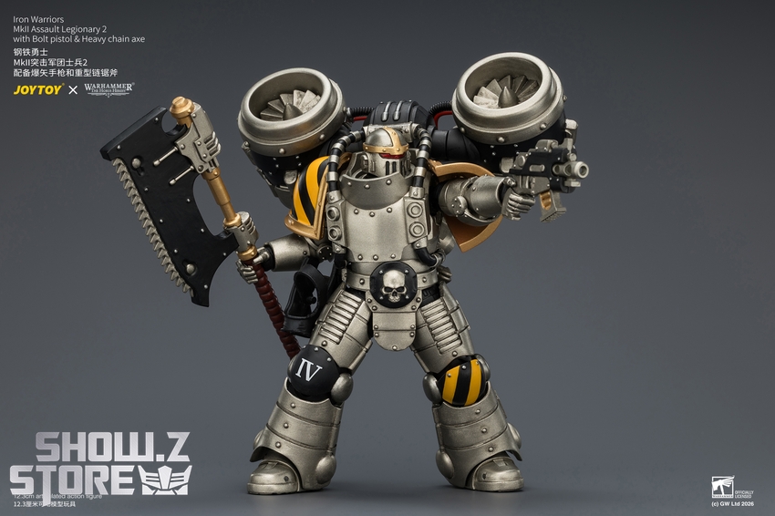 JoyToy JT04506 1/18 Warhammer The Horus Heresy Iron Warriors MkII Assault Legionary2 with Bolt pistol & Heavy chain axe - View 7 JoyToy JT04506 1/18 Warhammer The Horus Heresy Iron Warriors MkII Assault Legionary2 with Bolt pistol & Heavy chain axe - View 7