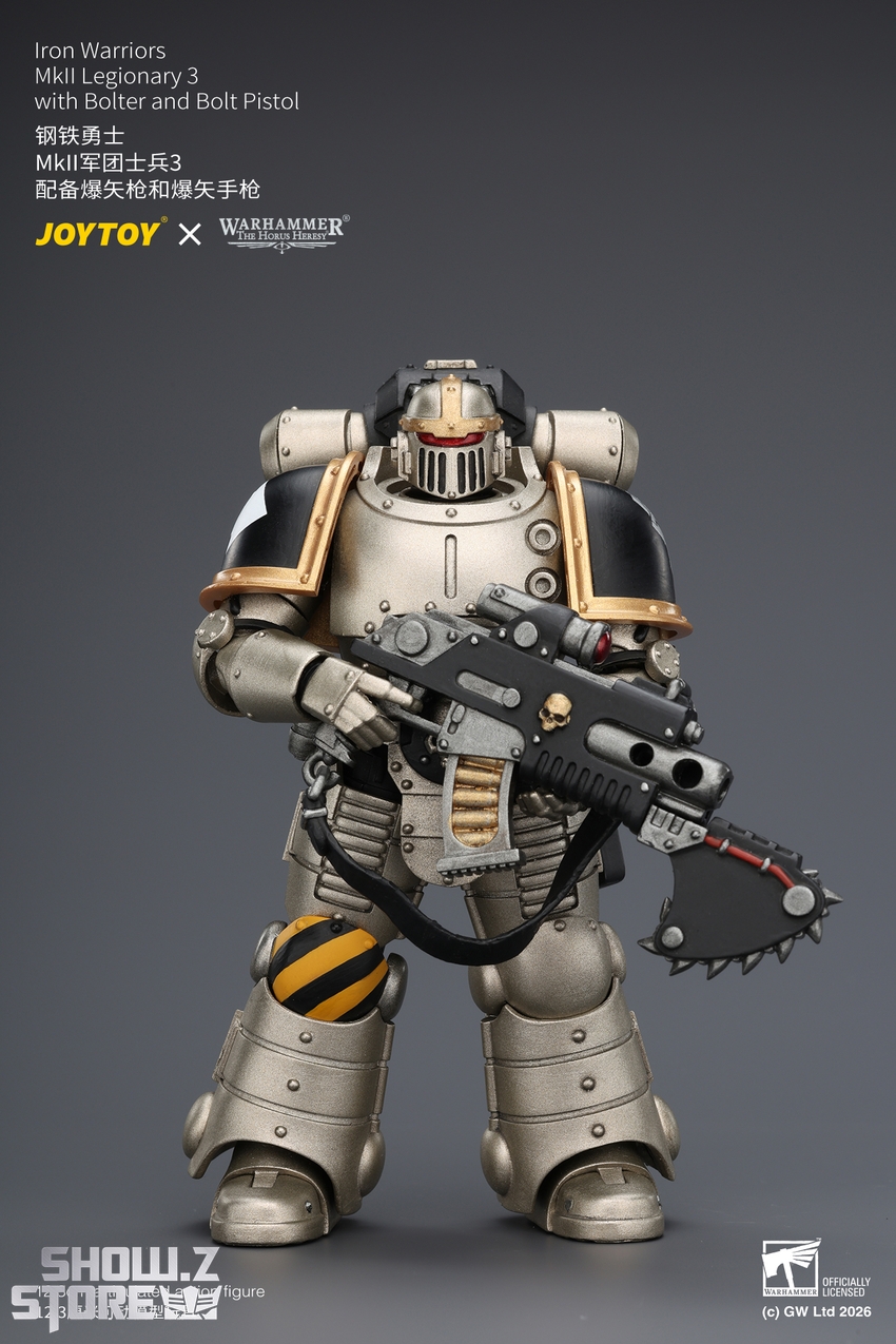 JoyToy JT04476 1/18 Warhammer The Horus Heresy Iron Warriors MkII Legionary3 with Bolter and Bolt Pistol - View 2 JoyToy JT04476 1/18 Warhammer The Horus Heresy Iron Warriors MkII Legionary3 with Bolter and Bolt Pistol - View 2
