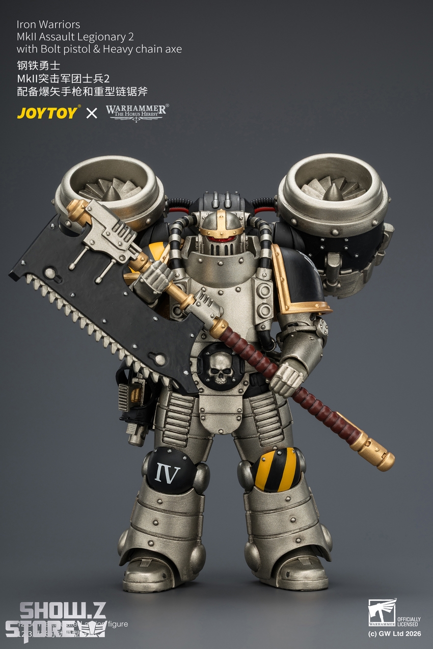JoyToy JT04506 1/18 Warhammer The Horus Heresy Iron Warriors MkII Assault Legionary2 with Bolt pistol & Heavy chain axe - View 2 JoyToy JT04506 1/18 Warhammer The Horus Heresy Iron Warriors MkII Assault Legionary2 with Bolt pistol & Heavy chain axe - View 2