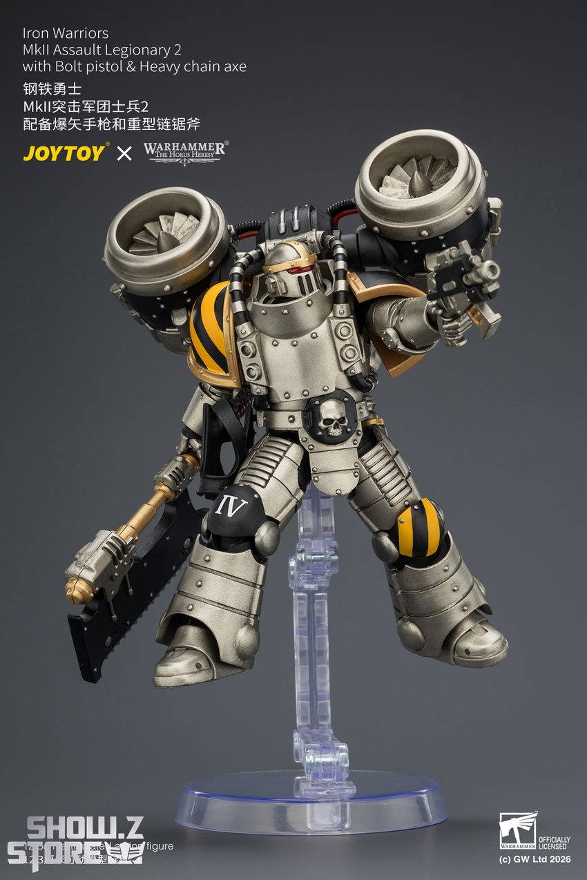 JoyToy JT04506 1/18 Warhammer The Horus Heresy Iron Warriors MkII Assault Legionary2 with Bolt pistol & Heavy chain axe - View 8 JoyToy JT04506 1/18 Warhammer The Horus Heresy Iron Warriors MkII Assault Legionary2 with Bolt pistol & Heavy chain axe - View 8