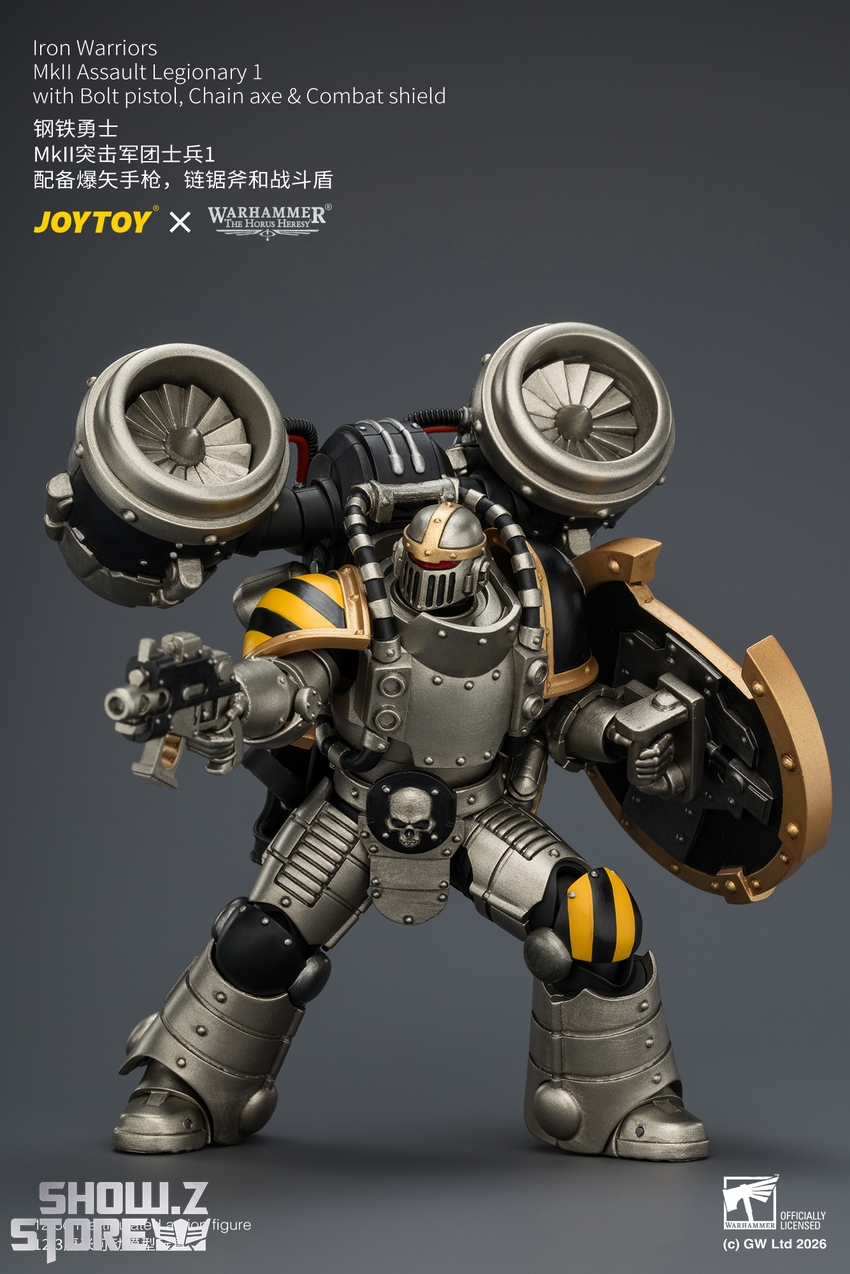 JoyToy JT04490 1/18 Warhammer The Horus Heresy Iron Warriors MkII Assault Legionary1 with Bolt pistol, Chain axe & Combat shield - View 7 JoyToy JT04490 1/18 Warhammer The Horus Heresy Iron Warriors MkII Assault Legionary1 with Bolt pistol, Chain axe & Combat shield - View 7